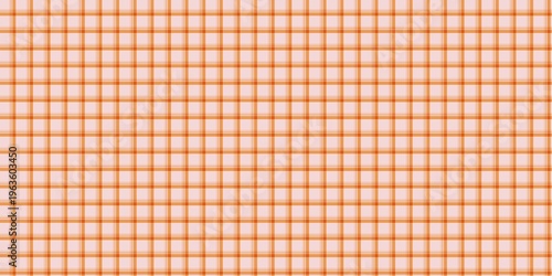 Seamless orange and peach plaid pattern. Classic checkered fabric texture design for textile, wallpaper, and background. Minimalist grid vector illustration in warm autumnal colors