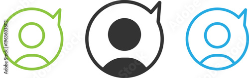 Account and Personal Profile Outline Vector