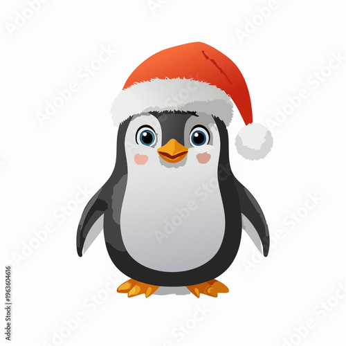Pinguin mit Weihnachtsmütze