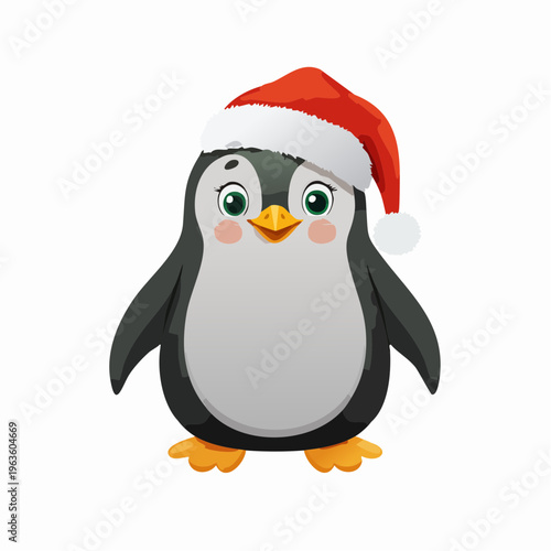 Pinguin mit Weihnachtsmütze