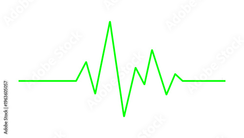 Abstract vital sign monitor display with a green heart rate waveform, representing health and medical technology