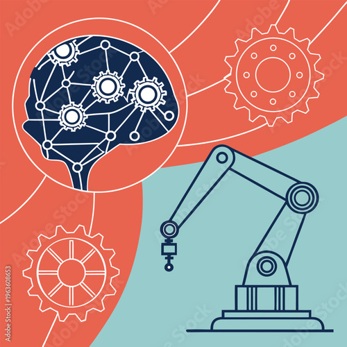 Futuristic Artificial Intelligence Digital Brain with Big Data Network Connections Technology Concept