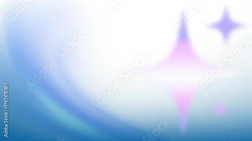 Abstract blue background with soft waves, glowing light, and star-like patterns creating a smooth, bright, and dreamy design wallpaper