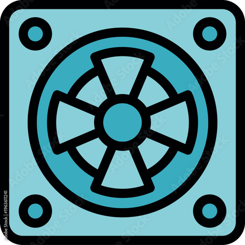 Cooling fan efficiently dissipating heat from computer components, ensuring optimal performance and preventing overheating