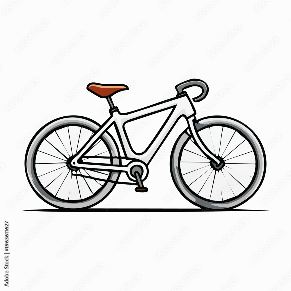 Fototapeta premium Modern bicycle with brown seat.