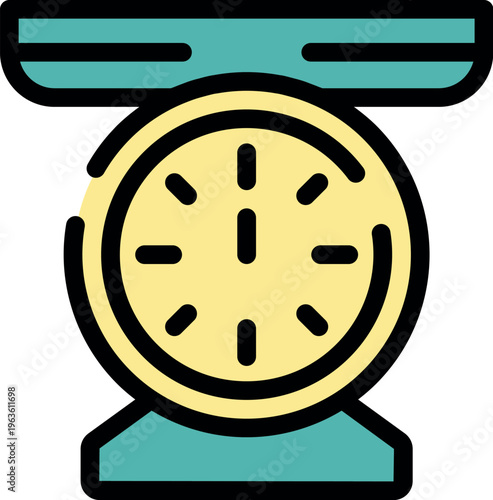 Kitchen scale icon representing accurate measurement of ingredients for cooking and baking