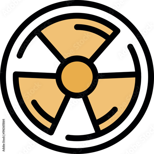 Radioactive symbol representing nuclear contamination, emphasizing the potential dangers and risks associated with radioactive materials