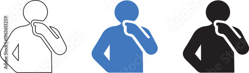 man  decision icon set