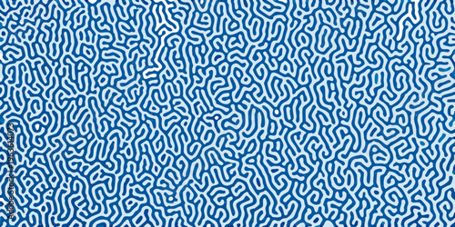 Intricate blue and white pattern resembling branching coral or neural networks