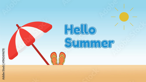 Summer Beach Day Vector