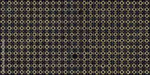 Intricate geometric pattern of dark and gold diamond shapes