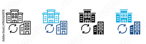 Business Transformation Icon Multiple Style Vector Illustration