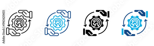 Change Strategy Icon Multiple Style Vector Illustration