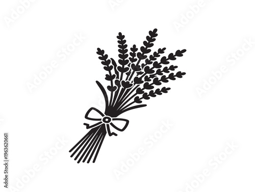 Beautiful lavender shop logo silhouette for aromatherapy and botanical businesses