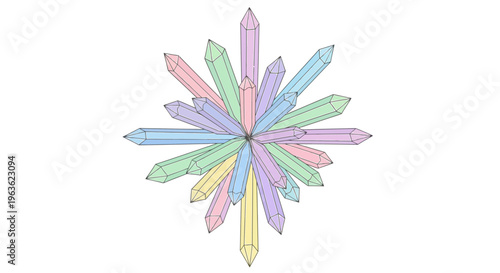 Colorful pencils in a circle.
