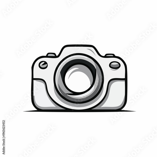 Quadro su tela Digital Camera Illustration with Lens Detail.