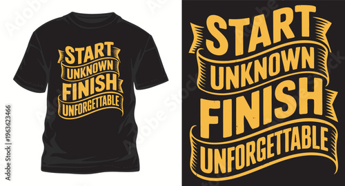 Black t-shirt with motivational quote design