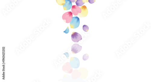 Colorful Bubbles Floating Upwards Slowly.