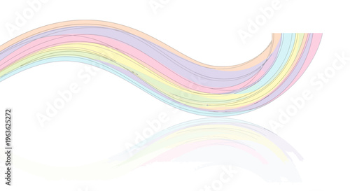 Colorful wavy line design element.