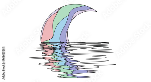 Colorful Kite Surfing Sport Equipment.