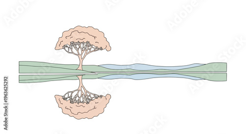 Brain hemisphere with neurons inside.