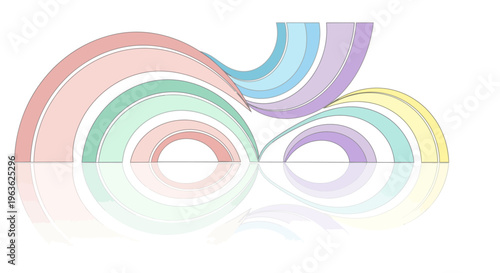 Colorful Rainbow Arches Reflection.