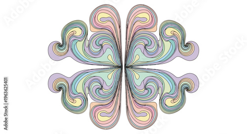 Colorful Swirling Abstract Design Elements.