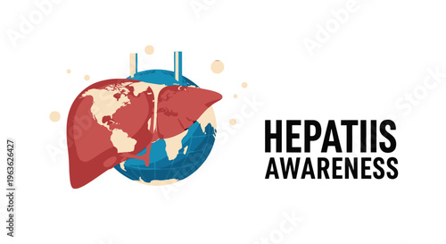 Hepatitis awareness and liver health concept.