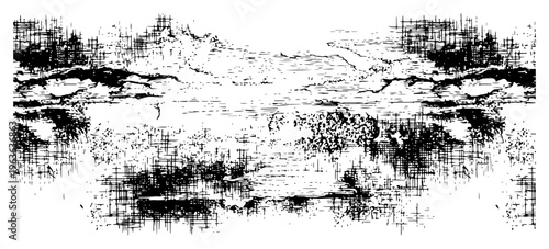 Extreme distressed grunge texture abstract background vector graphic