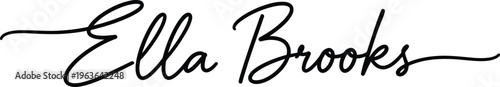 A elegant signature of Ella Brooks in black cursive font on a white background