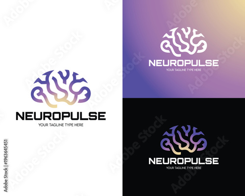 Neuro pulse logo Template