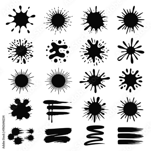 Brush stroke texture pattern with abstract strokes