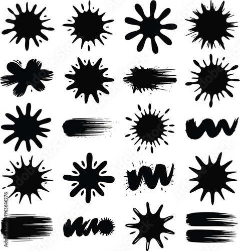 Brush stroke texture pattern with abstract strokes
