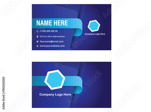 Professional Business Card Design Template for Corporate Branding
