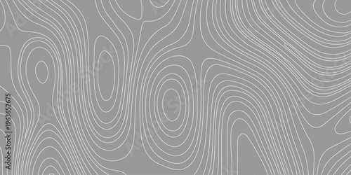 gray topographic contour line map pattern background, seamless abstract wavy texture, minimal terrain elevation design