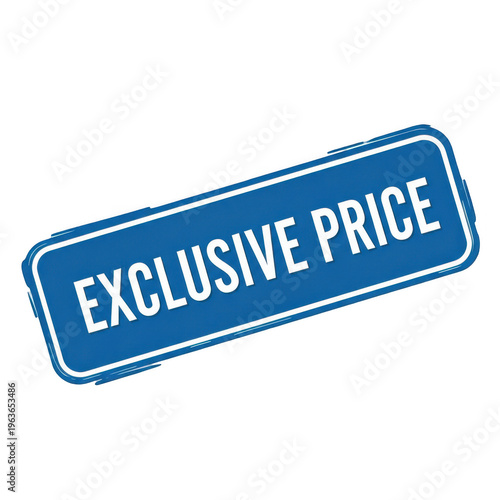 Exclusive price badge with bold red and white text design