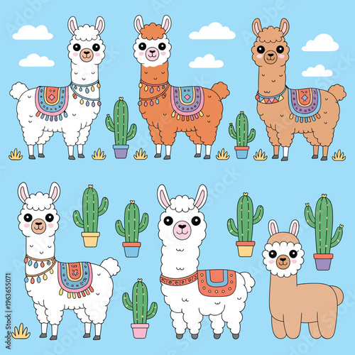 Cute cartoon animal collection seamless pattern with dog cat cow lion elephant giraffe rabbit horse tiger pig and other zoo and farm animals in vector illustration style