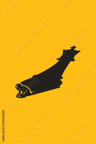 Falling chess piece concept. Failure and strategy collapse metaphor.