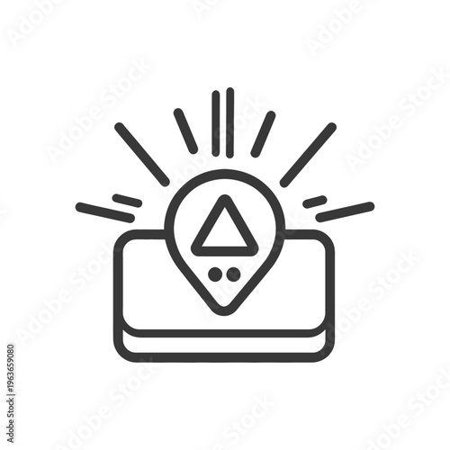 A digital device displaying a location and its surrounding activity