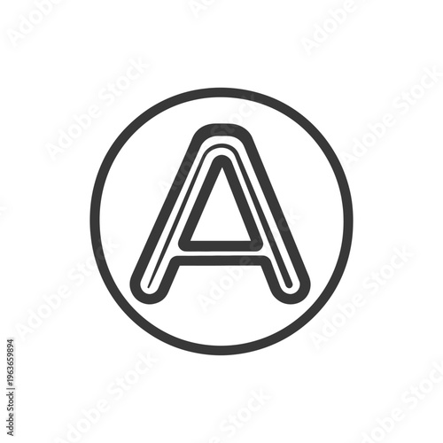 Free Download The capital letter A is encircled in a round shape - GFXLoad
