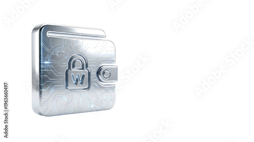 Digital Cryptocurrency Wallet Security Concept