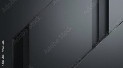 Dark Geometric Abstract Background with Layered Panels – Modern Minimal Corporate and Technology Design