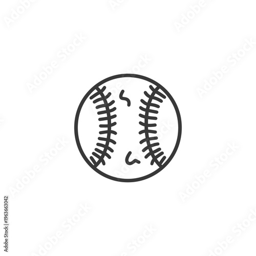 A Simple Black And White Baseball With Detailed Stitching