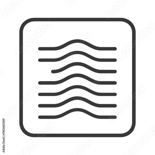 The icon features undulating lines inside a rounded rectangular shape