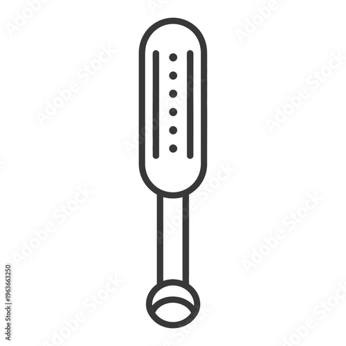 A simplistic line drawing depicting a kitchen tool illustration