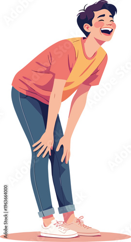 uomo o donna ragazzo o ragazza euforico vincita bello festa , balla o si sente bene vettoriale