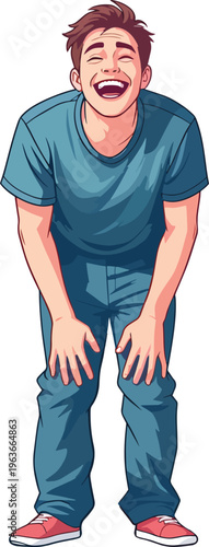 uomo o donna ragazzo o ragazza euforico vincita bello festa , balla o si sente bene vettoriale