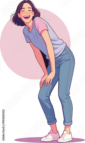 uomo o donna ragazzo o ragazza euforico vincita bello festa , balla o si sente bene vettoriale