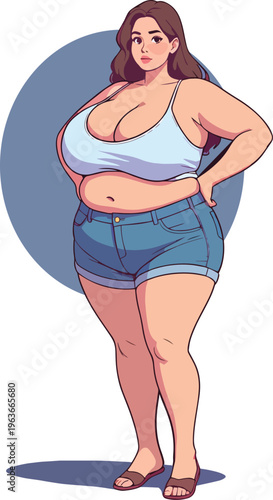 donna in varie pose illustrazione in costume da bagno in biancheria intima o vestita vettoriale