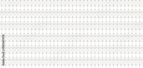 Geometric seamless pattern with abstract grid design, modern taupe lines and small golden accents on white background, minimalist digital art.